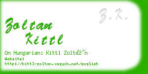 zoltan kittl business card